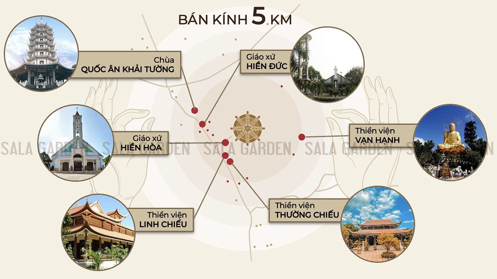 Vị trí đắc địa của hoa viên Sala Garden